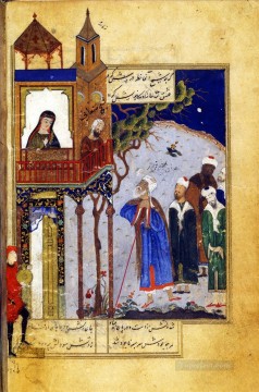 Religious Painting - helhed Mantiq al Tayr Sheik Sanan og den kristne moe religious Islam